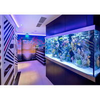 Werkseitig angepasstes zylindrisches Acryl-Aquarium für den Außenbereich, Super Professional Marine Large Plexiglas-Aquarium