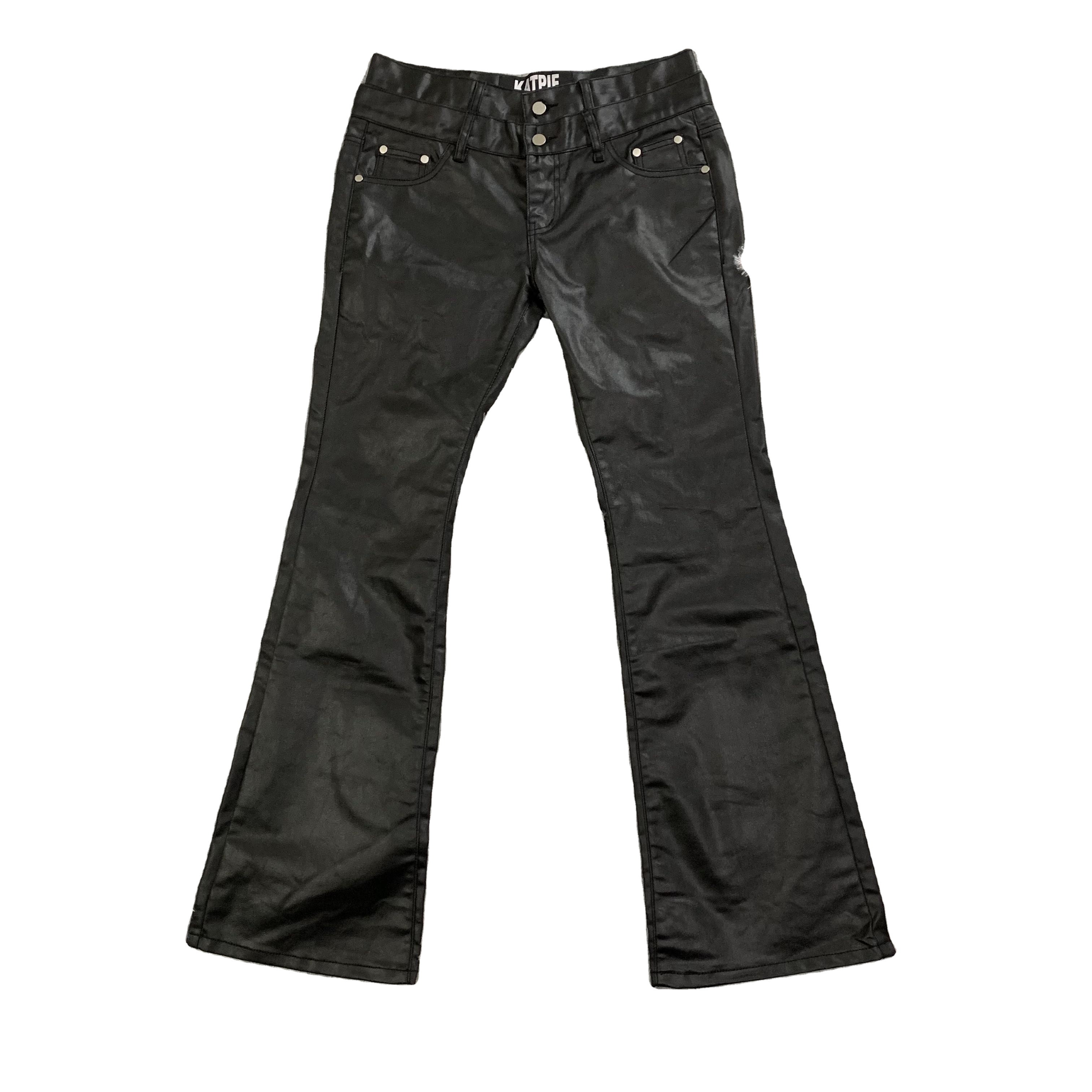 激安挑戦！！ Custom Trend Fashion DENIMGUYS Black Solid Coated Waxed パンツ