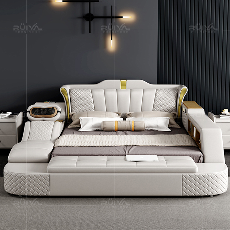 『美品』マッサージベッド キングサイズ究極のスマートベッド調節可能でソフトな特徴