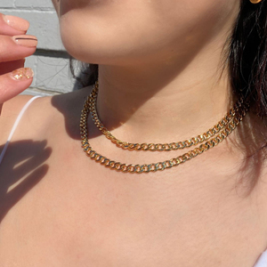 MaiYi - Cadena Cubana de 1.35mm / 2.2mm de Ancho, Gargantillas y Collares de Oro Sólido de 14k, Gran Venta - Product Image 3