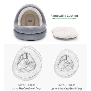 Cama de Felpa para Gatos y Perros Pequeños, Diseño Sólido, Impermeable, de Terciopelo, Lavable a Máquina, Suave y Relajante - Product Image 2