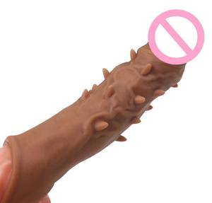 Penis Extender für Männer Sex Spike <span class=keywords><strong>Pussy</strong></span> Stimulation Dildo Extension Cover für Dildo Longer Thicker Penis Extension Sleeve - Product Image 3