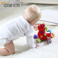 Jouet cheval en peluche super doux pour bébés de 0 à 12 mois avec fonction de hochet de remplissage en coton PP pour le divertissement du berceau