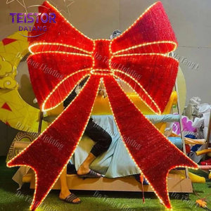 Grand motif lumineux LED 3D en forme de nœud, étanche IP65, en plastique, pour affichage traversant de centre commercial à Noël - Product Image 5