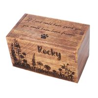 Urne pour chien et chat en MDF moderne personnalisée en gros Cercueil de crémation pour animaux de compagnie fait à la main avec des motifs faits à la main Fourniture commémorative funéraire