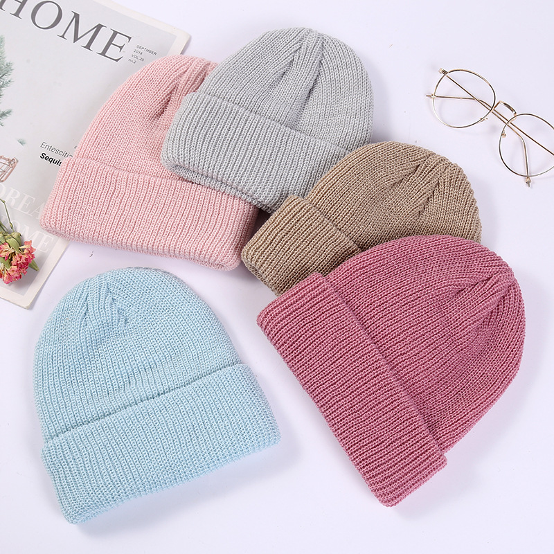 Boutique knitted hat cute kids beanie hat wholesale price baby hats