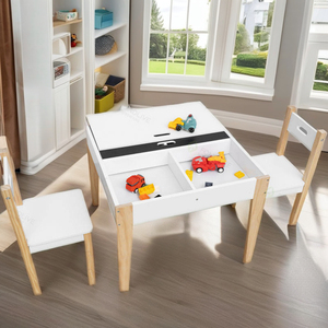 Ensemble <span class=keywords><strong>table</strong></span> et chaise interactif en bois durable pour enfants, idéal pour l'apprentissage, la <span class=keywords><strong>lecture</strong></span>, la chambre et le salon - Product Image 2
