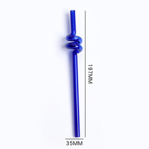 Hot Sell <strong>Colored</strong> Spiral Glass <strong>Straw</strong> Borosilicate Glass <strong>Straw</strong> - Product Image 2