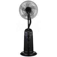 Nouveautés Eurotech : Ventilateur sur pied électrique télécommandé de 16 pouces avec humidificateur et brumisateur d'air pour intérieur