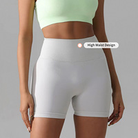 Shorts de yoga sans couture personnalisés pour femmes, taille haute, effet push-up, taille élastique, extensibles dans quatre directions, séchage rapide, respirants, pour la gym