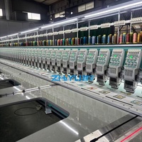 Machine à broder plate à grande vitesse ZHIYU, 40 têtes, 6 aiguilles, personnalisée, intervalle de 200 mm, moteur automatique 1200 tr/min