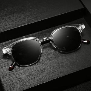 Lunettes de soleil polarisées UV400 TR90 à demi-monture avec rivets, monture en acétate, personnalisables avec logo, pour hommes et femmes, idéales pour la conduite - Product Image 5