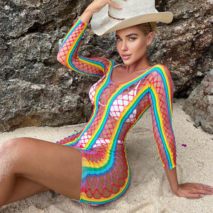 בנות מסיבה חמה לראות דרך הדוקה חצאית גוף גרב ניילון שמלת קשת דייגים הלבשה תחתונה - Product Image 6