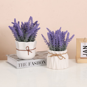 Planta Artificial de Lavanda en Maceta de Master Gu, Decoración Artesanal para el Hogar, Entrada, Mueble de TV, Regalo - Product Image 3