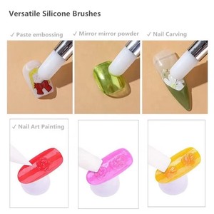 Nail Art Double-Ended Silicone Drilling Pen Multi-Color Drilling <b>Rod</b> Silicone Pick-Up Pen Drilling Embossing Pen - Product Image 5