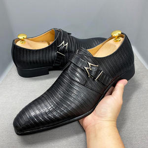 Nouvelles chaussures en cuir pour hommes à rayures - Chaussures habillées élégantes et luxueuses - Fabriquées à la main sur mesure - Chaussures en cuir pour hommes en gros - Product Image 2