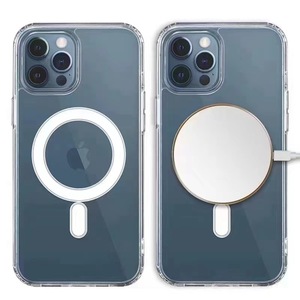 Logo antichoc clair chargeur <span class=keywords><strong>Mag</strong></span> étuis pour téléphone portable étui de téléphone magnétique transparent sûr pour téléphone 16 15 14 13 Pro Max - Product Image 4