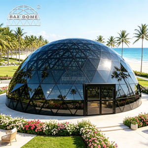 RAXDOME 15M 20M Casa a Cupola Geodetica in Vetro Nero <span class=keywords><strong>per</strong></span> <span class=keywords><strong>Glamping</strong></span> sul Mare, Resort ed Eventi - Product Image 4