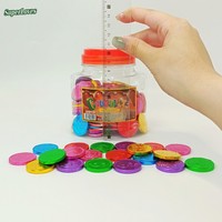 Chocolats colorés en forme de pièces de monnaie, enveloppés de papier brillant, pour cadeaux de fête pour enfants, cadeaux de vacances, récompenses en classe, décorations amusantes