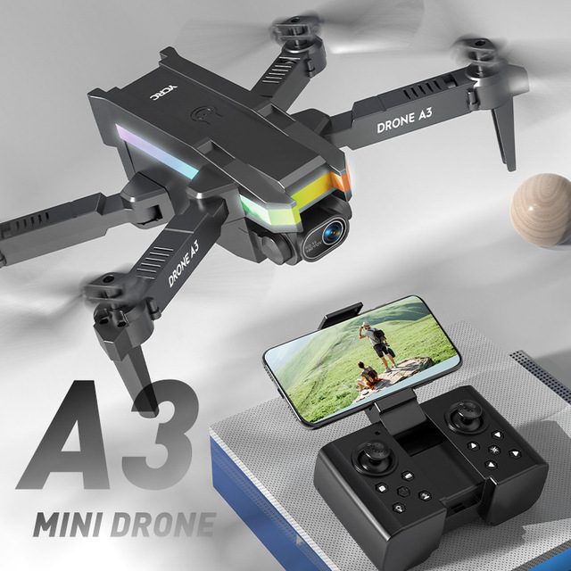 Hot Selling Mini A3 Fixed Altitude Drone 4K HD FPV Aerial Photography Foldable Aircraft with Remote Control Toy