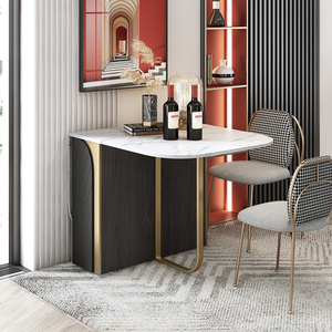 <span class=keywords><strong>Tavolo</strong></span> da Pranzo Allungabile Moderno con Piano in Marmo, <span class=keywords><strong>Design</strong></span> <span class=keywords><strong>Salvaspazio</strong></span> per Sala da Pranzo - Product Image 3