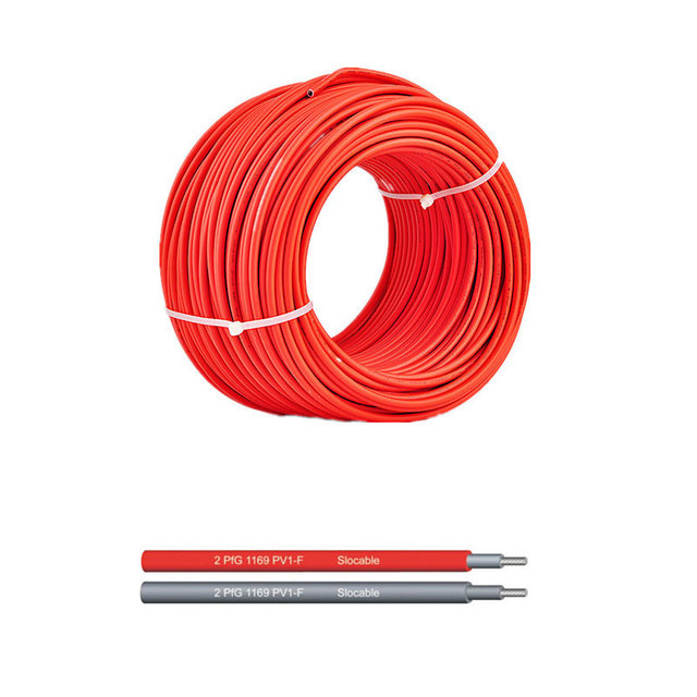 2024 New High Quality Customized Red Black DC 4mm2 6mm2 1pv Solar Battery Cable PV Wire