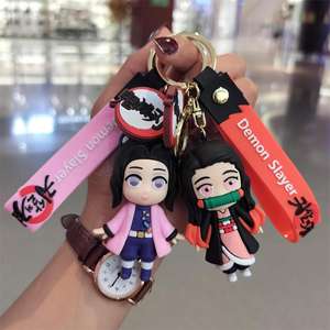 Llavero de Goma con Mini Figura de PVC de Alta Calidad de 6 Colores del Personaje de Anime Demon Slayer: Tanjiro Kamado, Nezuko Kamado y Zenitsu - Product Image 3