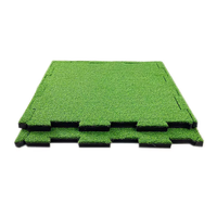 Ensemble de 2 tapis d'entraînement de golf emboîtables, base antidérapante durable, facile à ranger, aides à l'entraînement GP pour la pratique du golf en intérieur et en extérieur