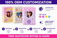 Album photo personnalisé Kpop en carton creux, 40 pochettes, avec porte-cartes, style mignon, pour photos, photocartes, Instax Mini Film