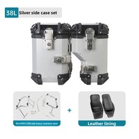 Support de moto en alliage d'aluminium pour 1090/1290 avec side-car - Triple boîte arrière et coffres latéraux - Capacité 38L/45L