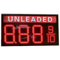 8.889/10 LED affichage de prix du gaz avec boîte à lumière DIESEL SANS PLOMB RÉGULIER station d'essence changeurs de prix du gaz