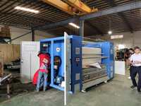 Nouvelle machine de transfert thermique par sublimation à rouleaux, chauffée par huile, à entraînement hydraulique, pour vêtements, textiles et tissus, 80 et 100 cm, impression 190 cm