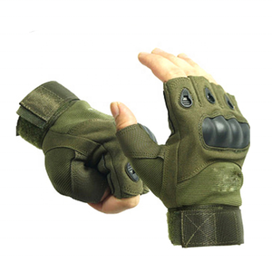 Guantes Tácticos de Medio Dedo, Transpirables, de Microfibra de Poliéster, con Recubrimiento de Goma Anti-Impacto, <span class=keywords><strong>para</strong></span> Entrenamiento en Gimnasio, Levantamiento de Pesas y Ciclismo - Product Image 2
