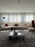 2025 ensemble de canapé en tissu minimaliste italien grand coin plat Villa sectionnel en forme de L pour salon