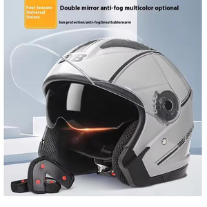<span class=keywords><strong>Casque</strong></span> de moto <span class=keywords><strong>Casque</strong></span> de sécurité modulaire à double lentille <span class=keywords><strong>Casque</strong></span> unisexe avec visière - Product Image 5