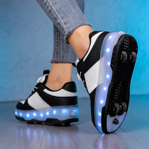 Zapatos de Patinaje con <span class=keywords><strong>Luces</strong></span> LED para Niños, Zapatos Deportivos para Exteriores, Ruedas Desmontables, Material de Cuero Transpirable, Entresuela de TPR - Product Image 5