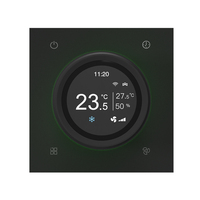 Thermostat intelligent pour chauffage et refroidissement domestique avec écran couleur LCD, nouveau design, coque arrière à montage européen, télécommande WIFI et bouton de commande