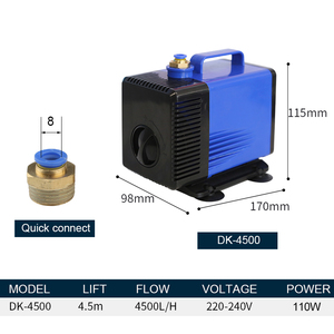 4500L/H çok fonksiyonlu dalgıç pompa 110W 4.5M su pompası akvaryum için pompa balık kültürü mili soğutma - Product Image 2