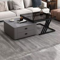 Table basse en pierre frittée multifonctionnelle, mobile, au design nordique simple et moderne, idéale pour les petits appartements et salons – Prix imbattable