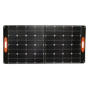 旅行露营快充Sunpower单晶太阳能手机充电器100w 120w折叠多太阳能充电器5v