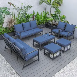 Conjunto de sofá para jardim e pátio, mobiliário luxuoso moderno e luxuoso para jardim, mobiliário para exterior mais vendido