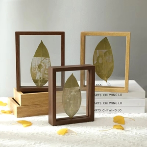 NEW MDF Finished Decorative Transparent Double Sided Glass Picture <b>Frame</b> for Specimen Leaf Carving Collection <b>Photo</b> <b>Frames</b> - Product Image 1