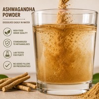 Poudre d'extrait de racine d'Ashwagandha naturelle 5% 10% Withanolides Qualité alimentaire pure en vrac pour le soulagement du stress