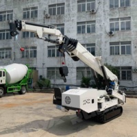 Mini-grue araignée de 5 tonnes - Grue sur chenilles électrique diesel avec stabilisateurs hydrauliques certifiée CE