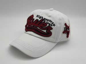 Casquette de baseball rétro américaine pour femme, en jean délavé à trous, à visière large, motif lettres, pour tête large - Product Image 2