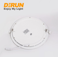 Plaque de guidage lumineux PS de bonne qualité 9W 12W 18W 24W 230V 130V, panneau LED encastré mince rond SMD 2835, LPL-RECESSED
