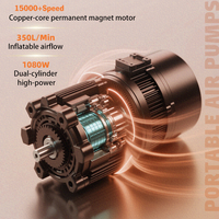 Compresseur d'air 12V avec panneau de commande LCD pour prédéfinir la pression cible 150psi 7.06cfm, pompe à air, gonfleur de pneus tout-terrain robuste