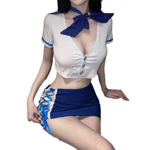 Haute qualité jupe maison robe dames vêtements de nuit filles chinoises 2 pièces <span class=keywords><strong>Sexy</strong></span> Costumes Lingerie ensemble - Product Image 3