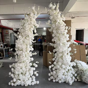 Nouvelle conception Grande <span class=keywords><strong>arche</strong></span> de fleurs rose <span class=keywords><strong>Arche</strong></span> de fleurs en métal avec support pour mariage et fête Toile de fond Écologique Fait à la main - Product Image 6