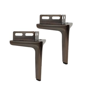 Wansheng Furniture Leg WS0880 Gun Black Metal <b>Corner</b> Bracket Support For Bed Sofa Tv <b>Cabinet</b> - Product Image 3
